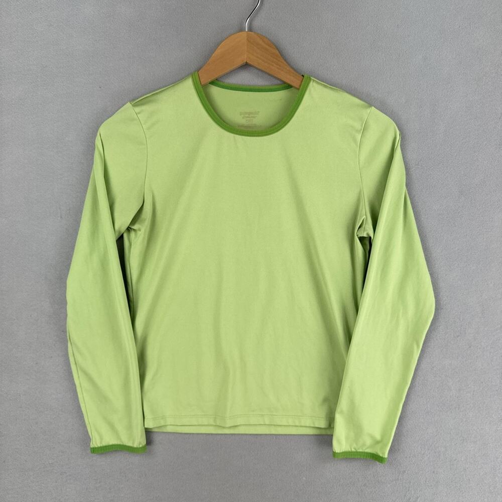 Patagonia Shirt Womens Small Green Long Sleeve Capilene Crewneck Baselayer